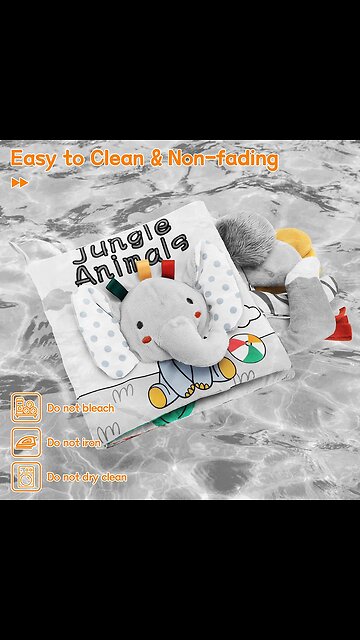 Soft Baby Books 3D Touch Feel High Contrast Cloth Book Sensory Early Learning