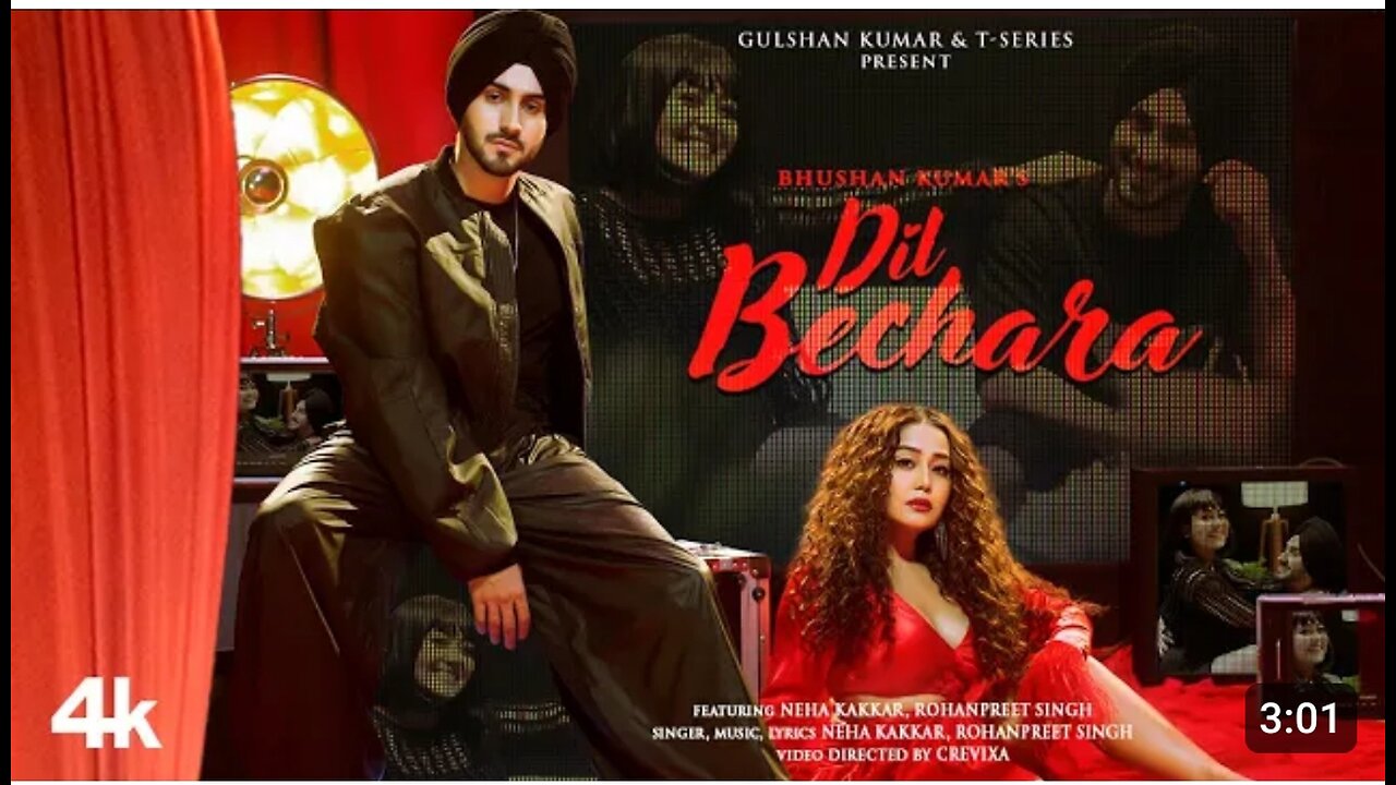 DIL BECHARA (Video) - NEHA KAKKAR, ROHANPREET SINGH - Bhushan Kumar