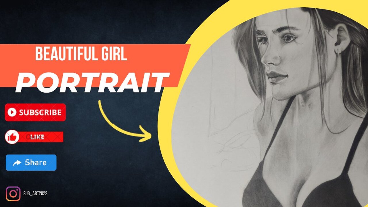 Buatifull girl portrait (timelapse)video