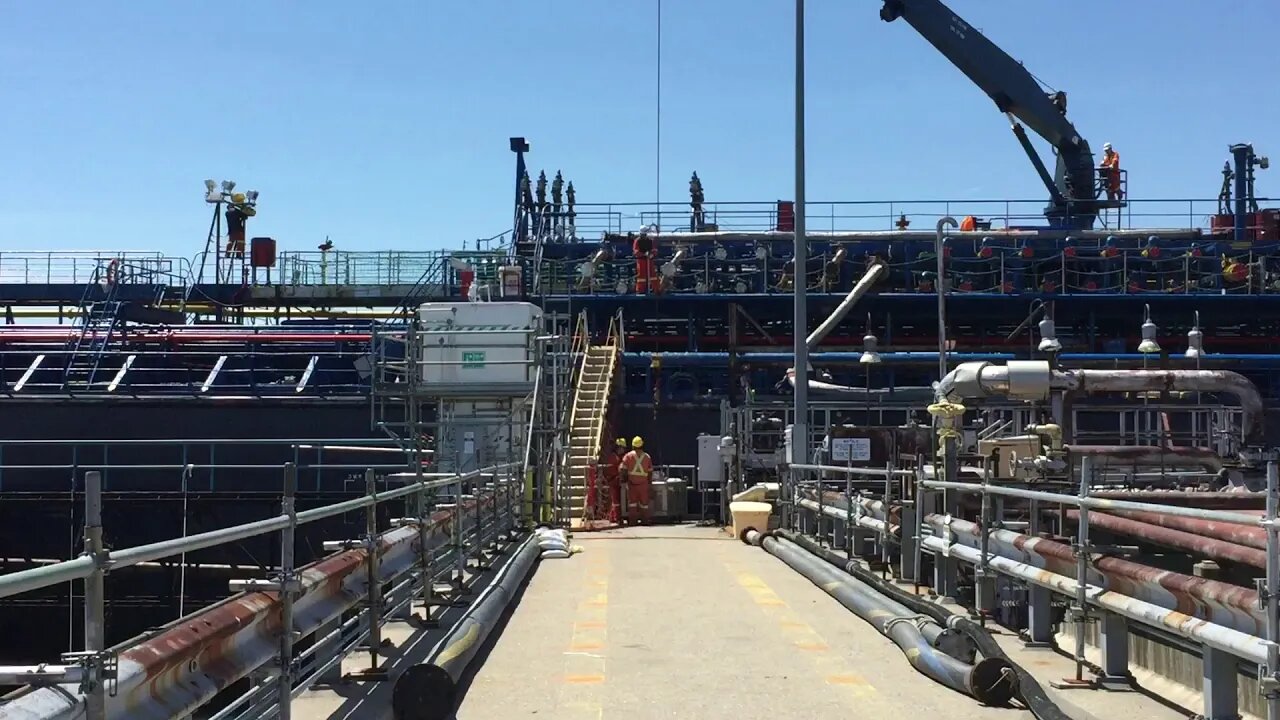 Loading groceries on-board a Great Lakes Freighter.