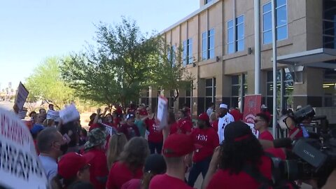 Culinary Union members rally for 'rent control' in North Las Vegas