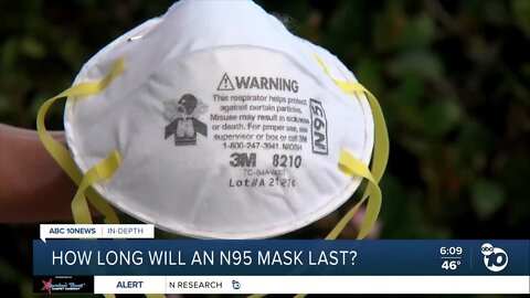 How long can an N95 mask be reused?