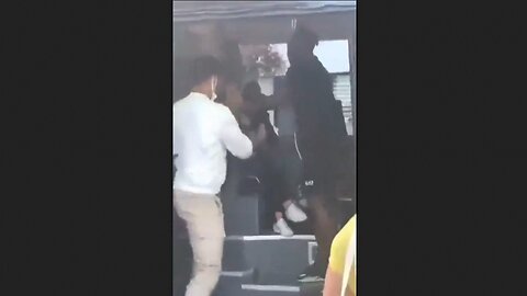 Invaders throw a pregnant French woman off of a bus because they wanted her seat