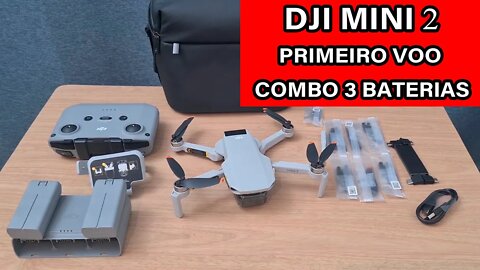 UNBOXING DJI Mini 2 COMBO - PESO de 249g - WOW! - Primeiro Voo