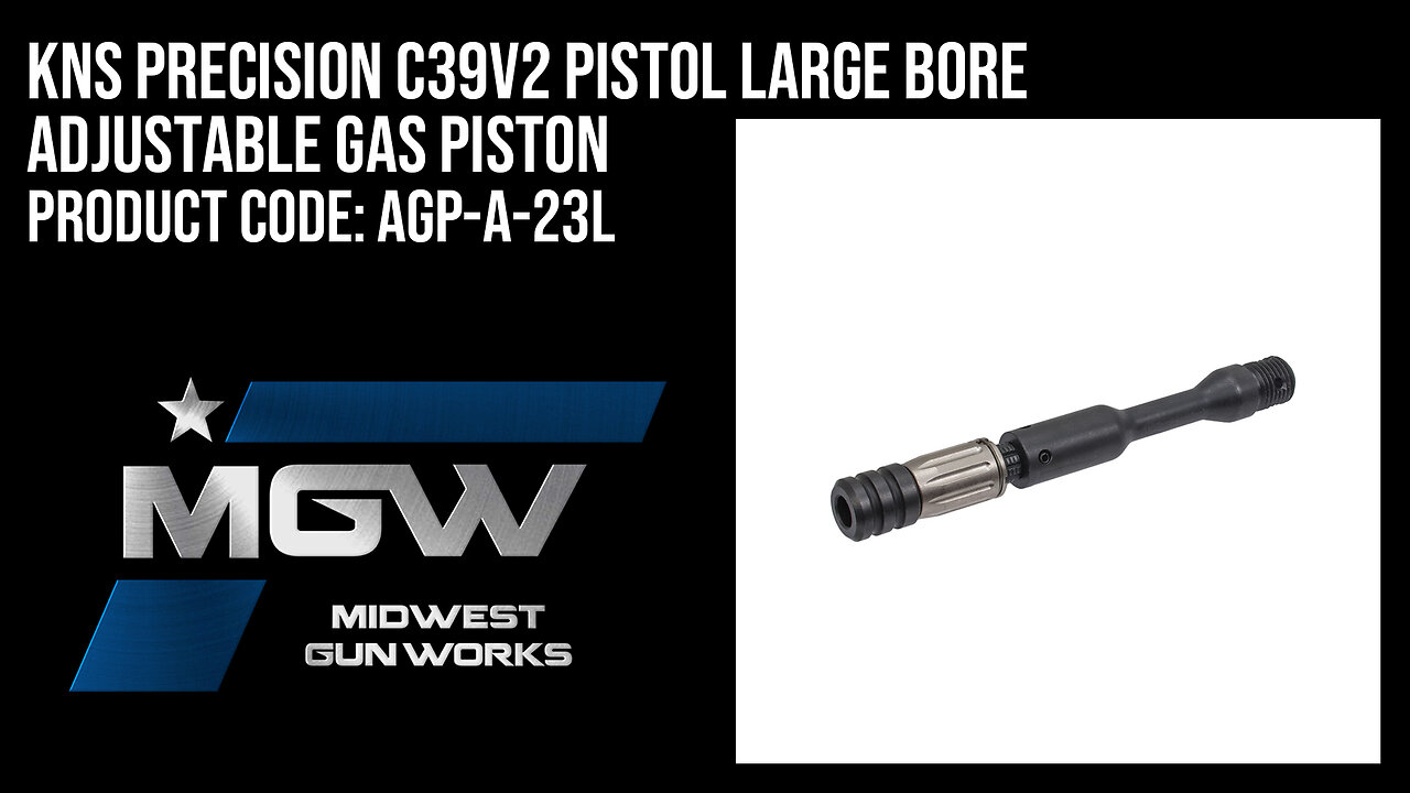 KNS Precision C39V2 Pistol Large Bore Adjustable Gas Piston - AGP-A-23L