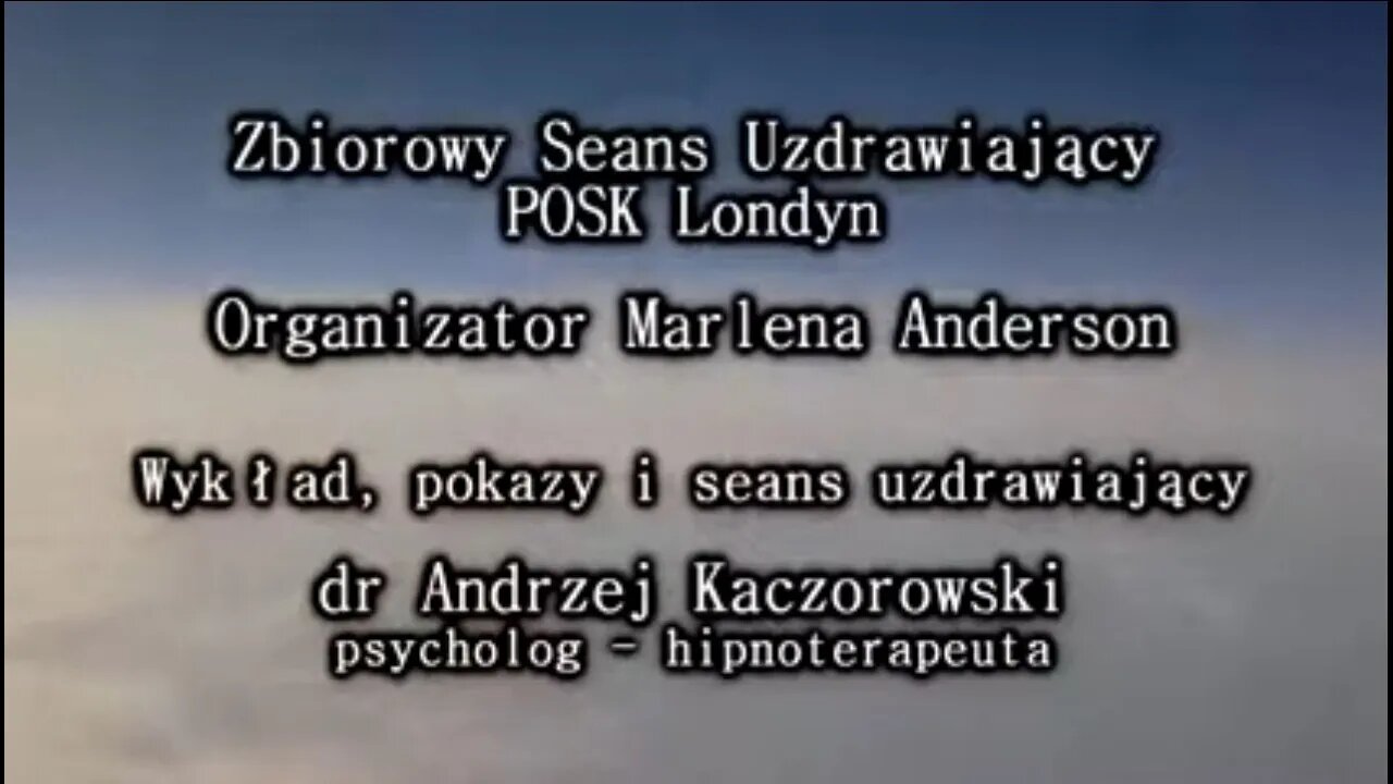 ZBIOROWE SEANSE UZDRAWIAJĄCE W LONDYNIE - METODY I TECHNIKI HIPNOZY I HIPNOTERAPII/2014 © TV - IMAGO