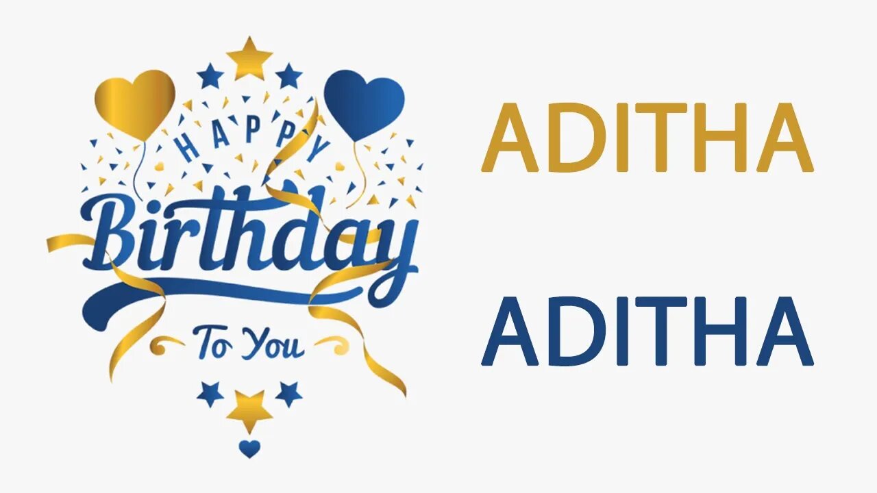 Happy Birthday to Aditha - Hindi Birthday Wish From Birthday Bash