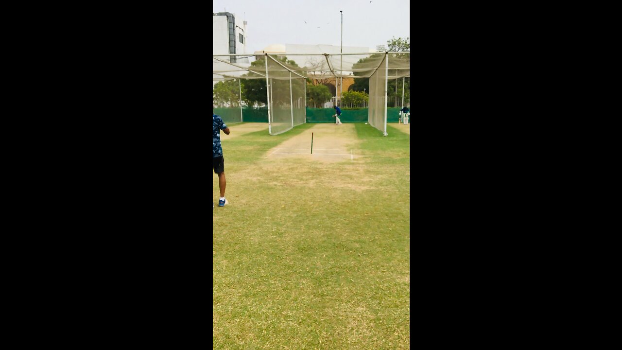 Bowling against Abdullah Shafiqe Pakistan player