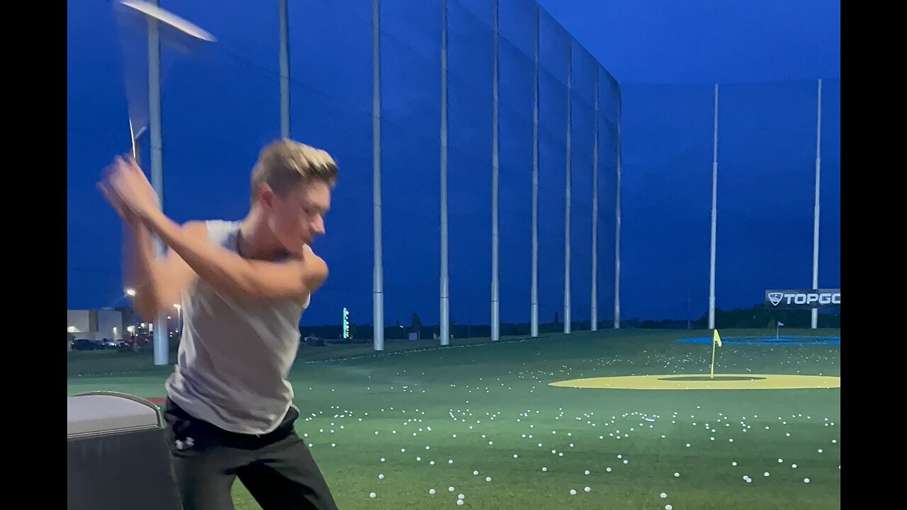 Drove the golf ball to the fence at top golf?!