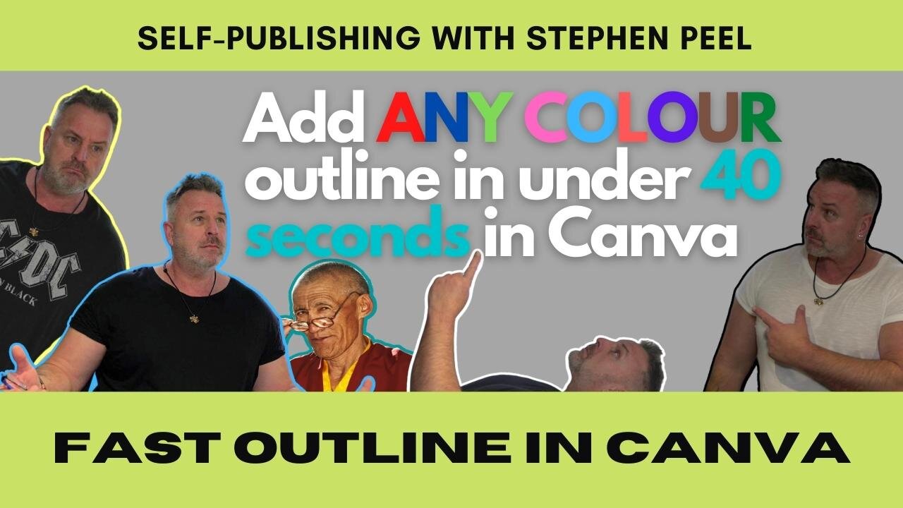 Add ANY COLOUR outline to a person animal or object in under 40 seconds in Canva.