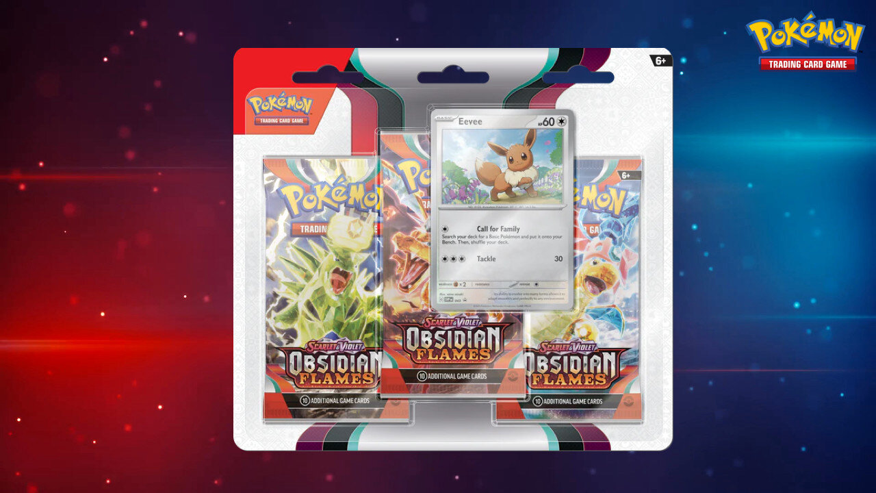 Obsidian Flames 3-Pack Blister (Eevee) Opening