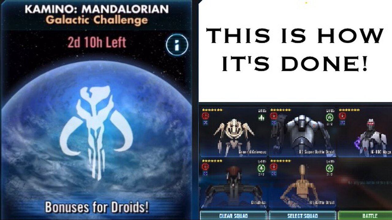 Galactic Challenge Recap: Kamino Mandalorian, Bonuses for Droids | Sep Droids for the WIN!!