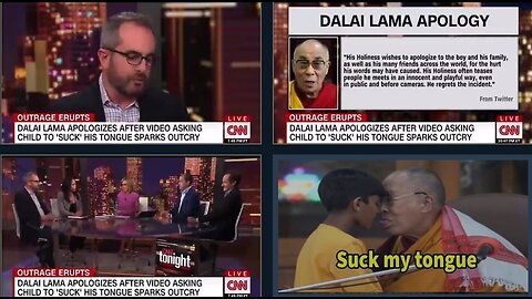 CNN panelist defends Pedophile Dalai Lama asking young boy to suck his tongue