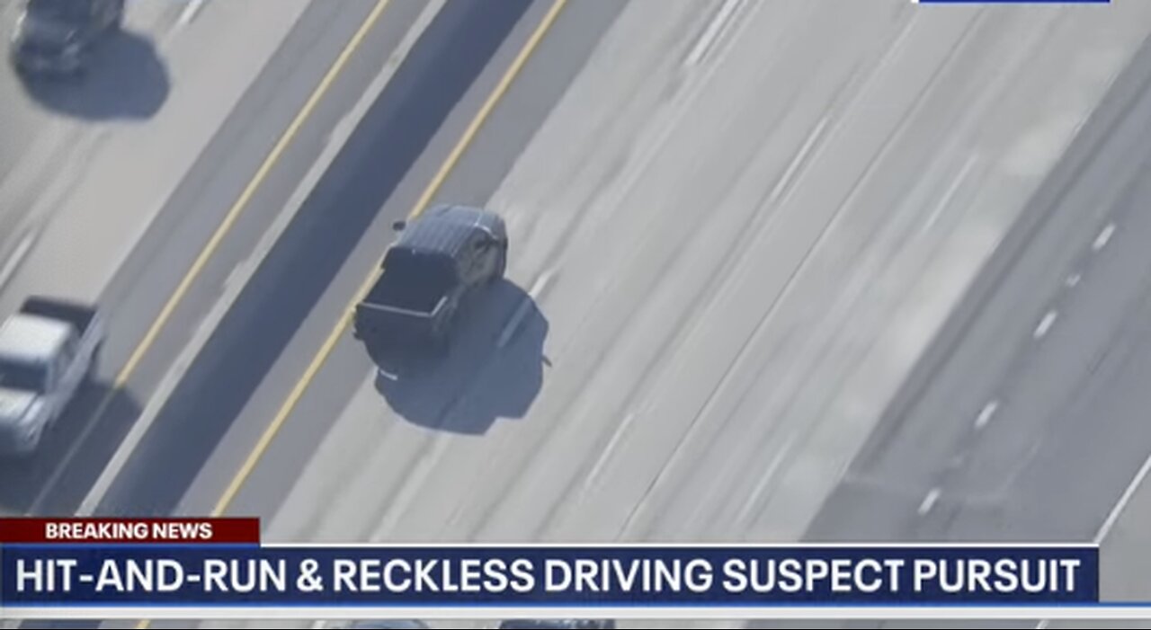 Police Chase: Armed suspect leading pursuit on 91 Freeway