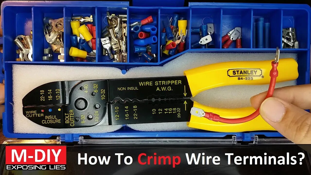 How To Crimp And Heat Shrink Terminals With Stanley Crimping Pliers 84-253 (Unboxing Review) [Hindi]