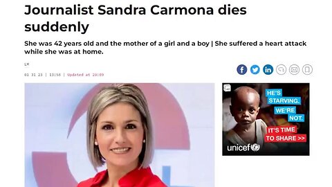 Journalist Sandra Carmona(42) has died - Heart attack...