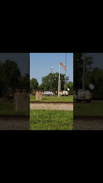CSX kicking cars, giving a gondola the boot.