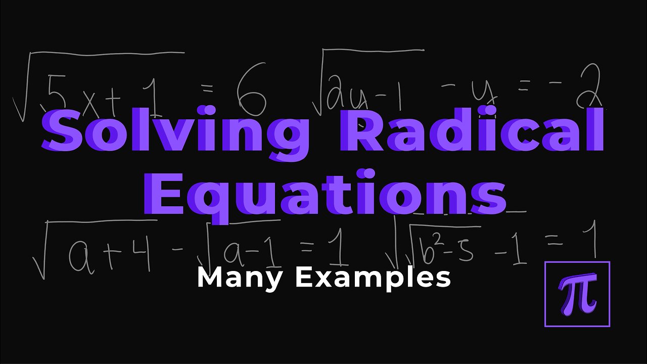 How to SOLVE RADICAL Equations? - It's simple, just square both sides!