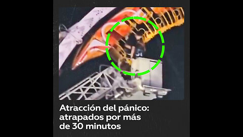 De la fiesta al horror: cinco personas quedan atrapadas en juego mecánico