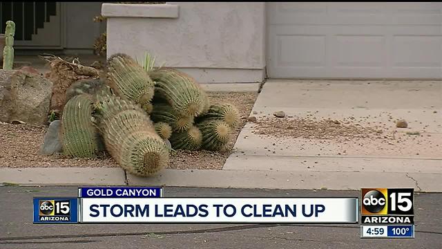 Gold Canyon heavily damaged after downburst winds struck