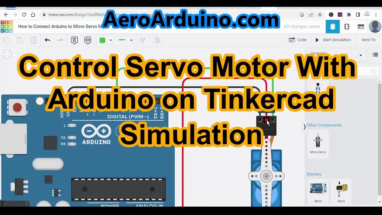 How to Control Servo Motor With Arduino on Tinkercad Simulation Software