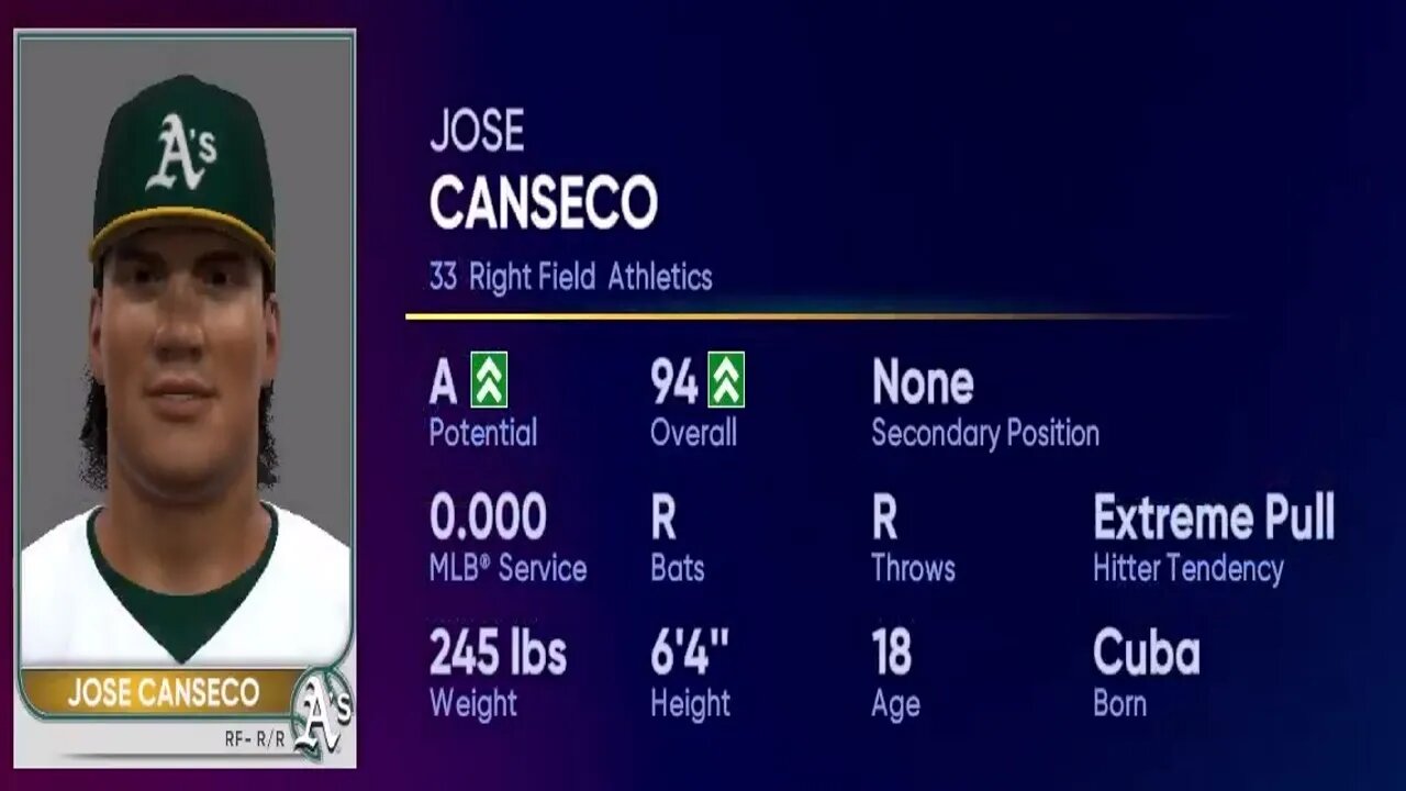 How To Create Jose Canseco MLB The Show 22