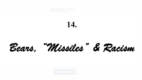 Scuds, Duds & Tyre by Joseph Wouk - Ch 14 - Bears, “Missiles” & Racism