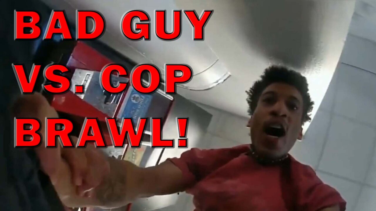 Cop Takes On Crazy Bad Guy In Department Lobby! - LEO Round Table S08E172