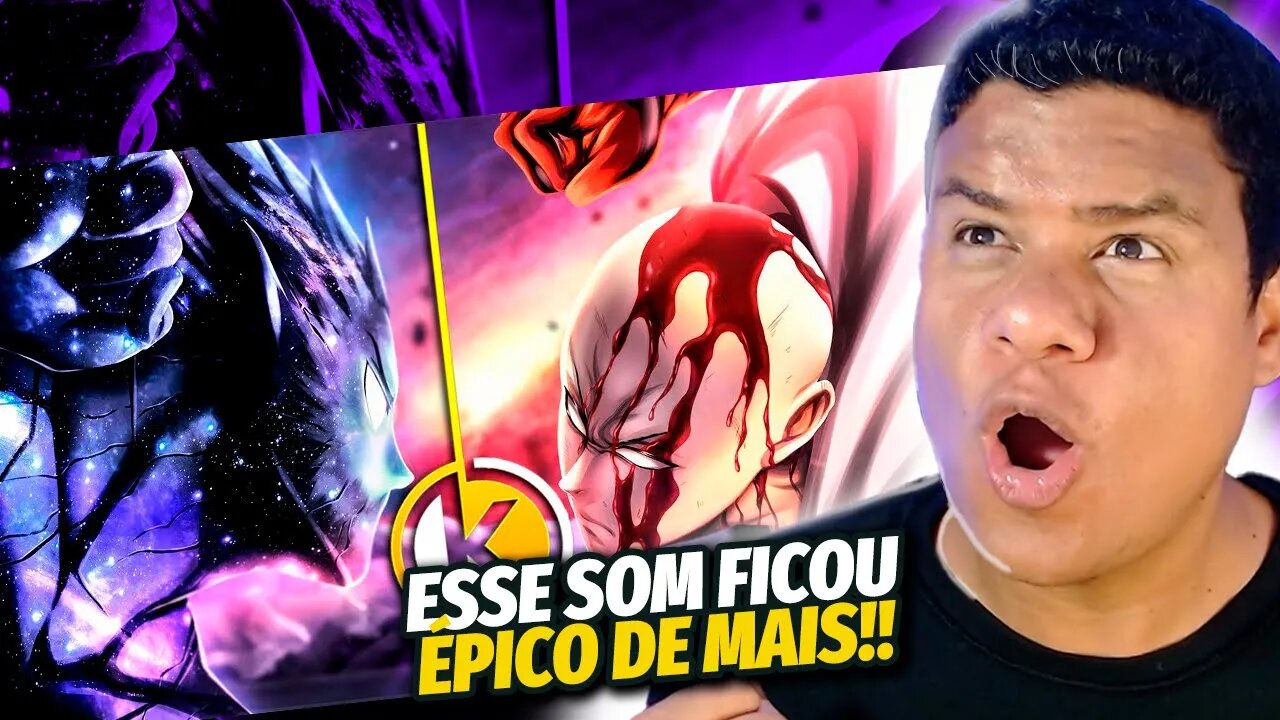REACT - Saitama Vs Garou (One Punch Man) - Desastre Cósmico | Okabe Feat. Hawky | React Anime Pro