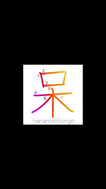 呆 - be amazed/disgusted/shocked - Learn how to write Japanese Kanji 呆 - hananonihongo.com