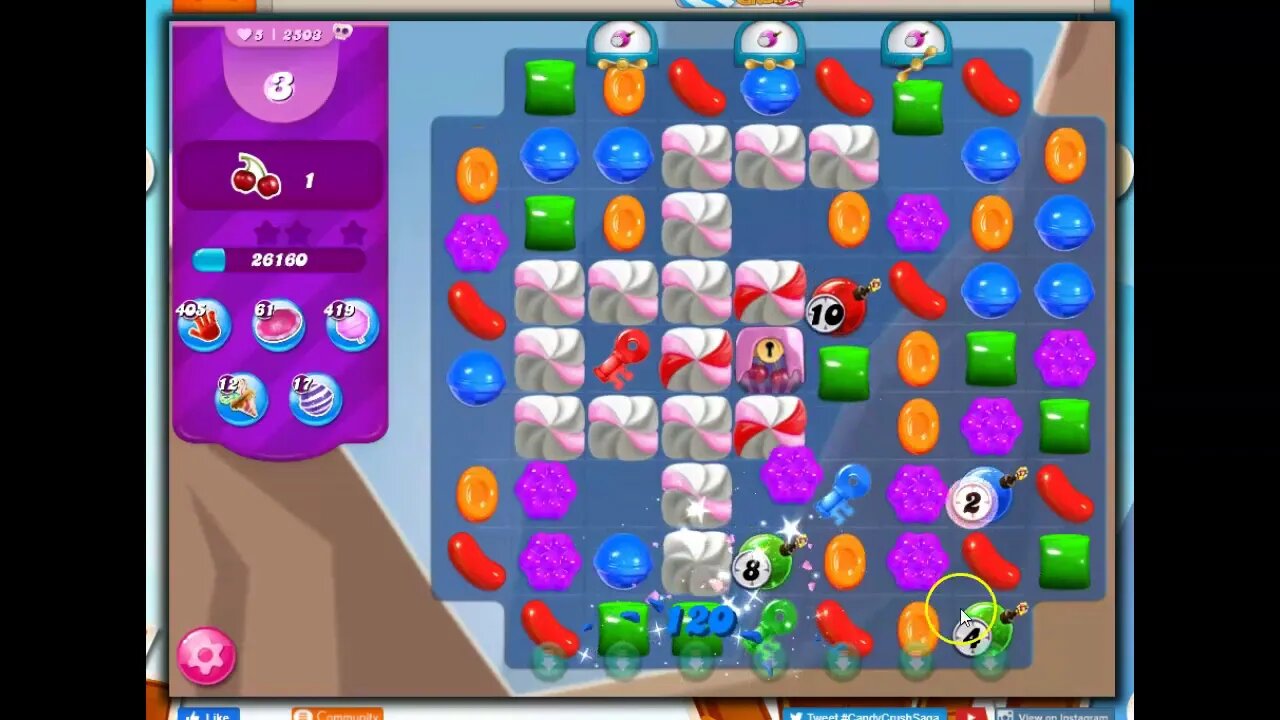 Candy Crush Level 2503 Talkthrough, 13 Moves 0 Boosters
