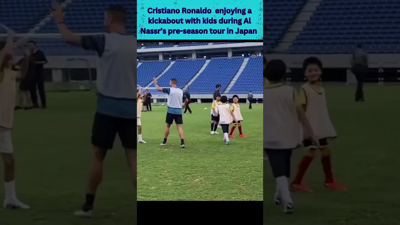 Cristiano Ronaldo enjoying a kickabout with kids #alnassr #ronaldo #shortvideo