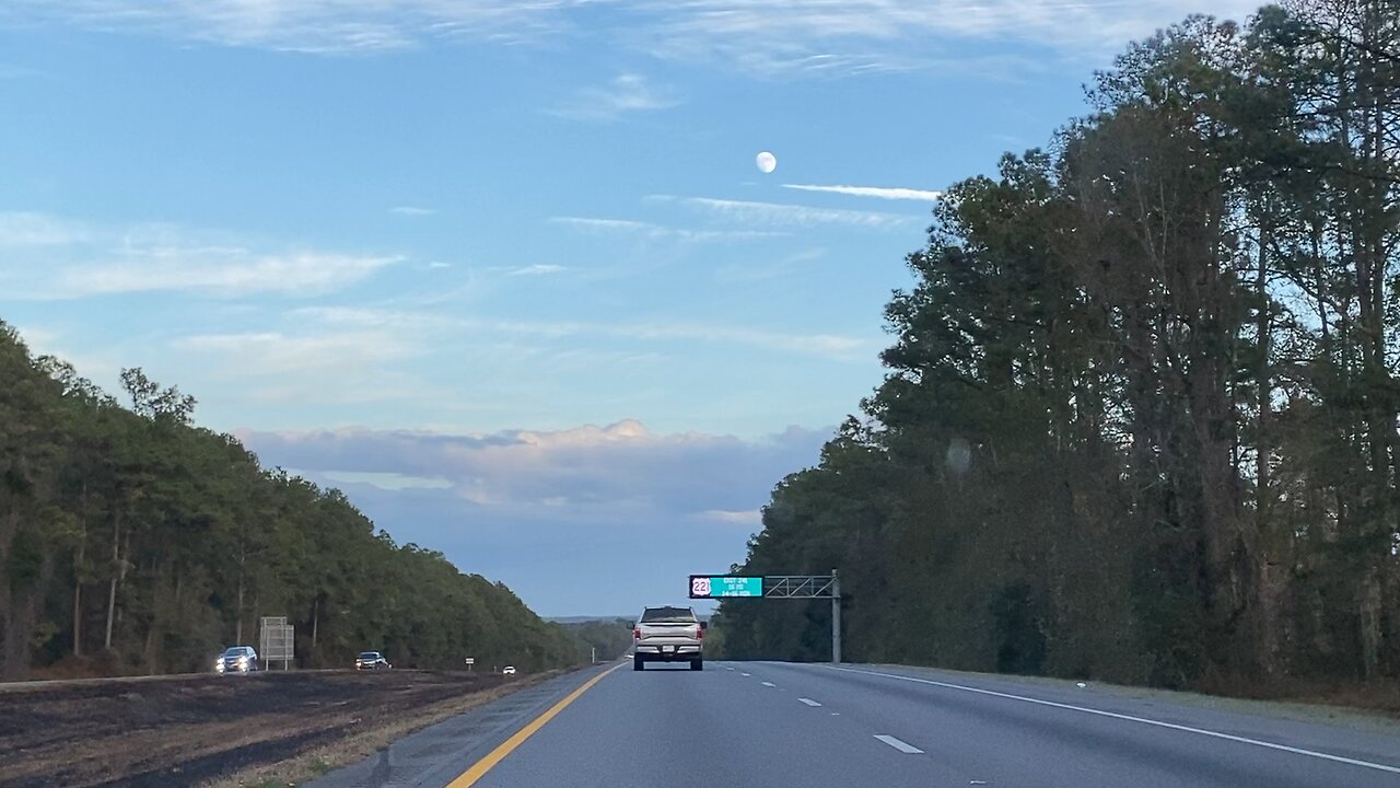 Moon on Chem Trail