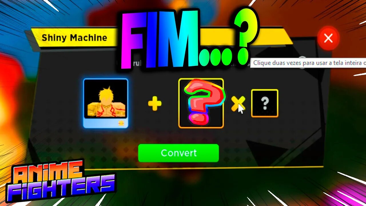 ROBLOX CAIU e no ANIME FIGHTERS SE DER RUIM EU QUITO DO JOGO!