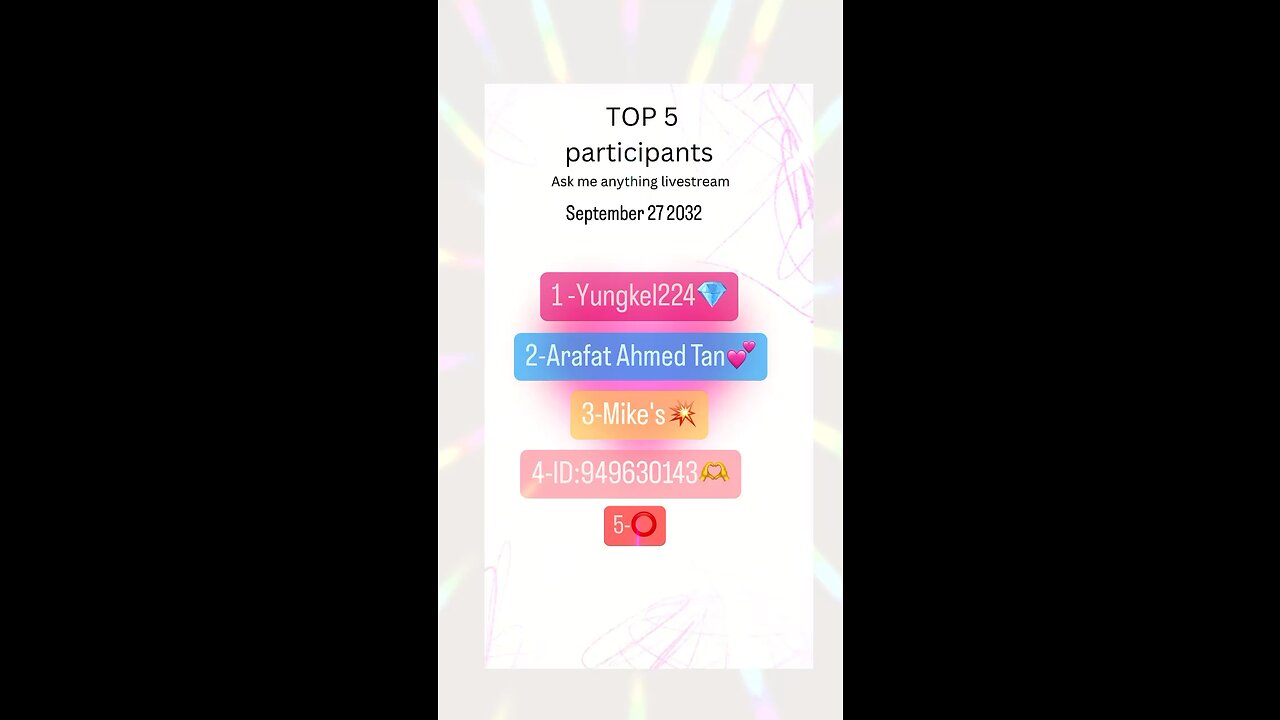 TOP 5 participants