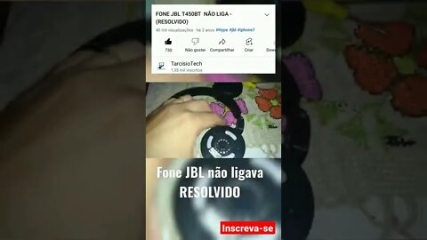 FONE JBL NÃO LIGAVA