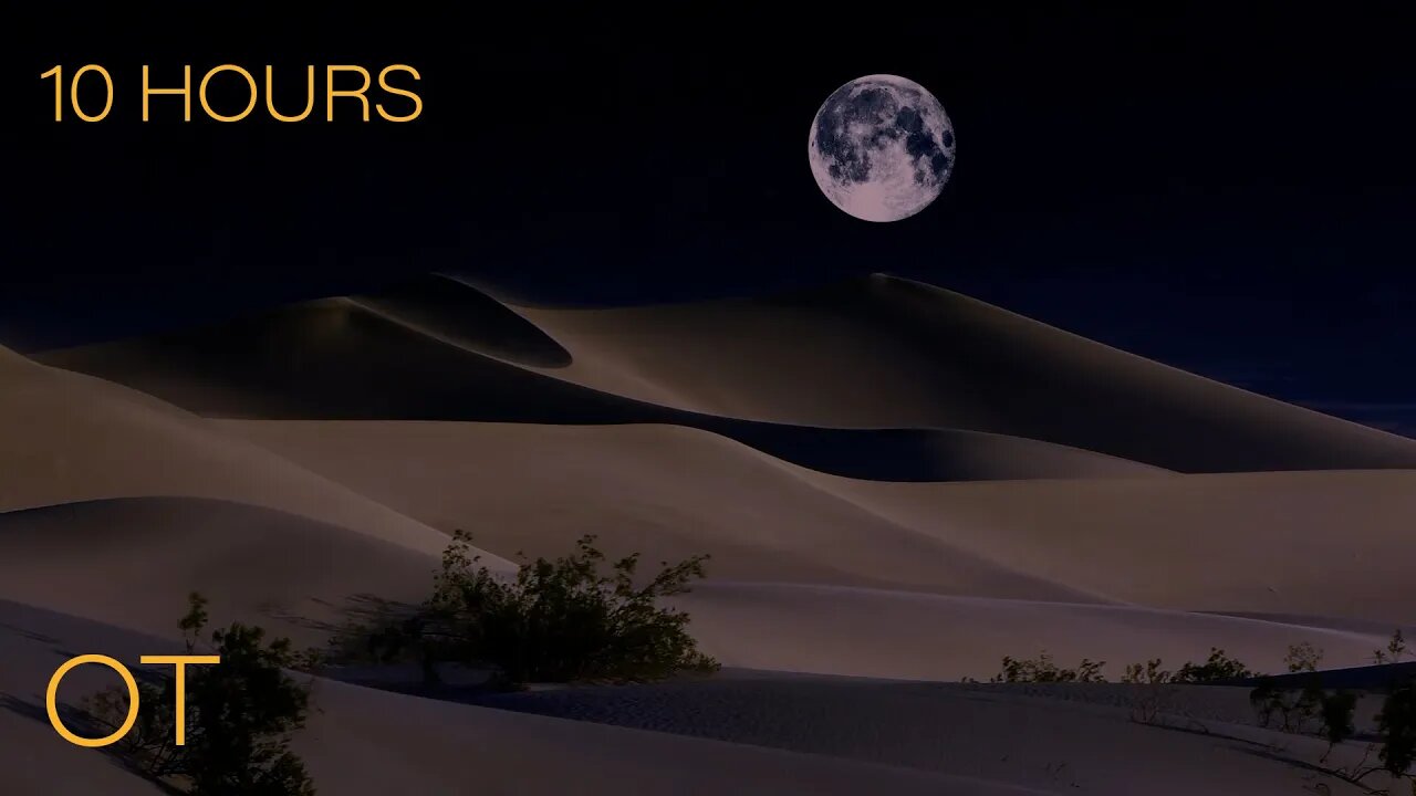 Windy Night on the Dunes under the Full Moon | Soothing Wind Sounds | Relax | Study| Sleep| 10 Hours