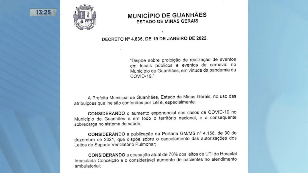 Guanhães: prefeitura endurece regras para conter casos de covid-19