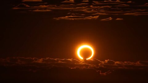 Ring of fire. Solar eclipse.