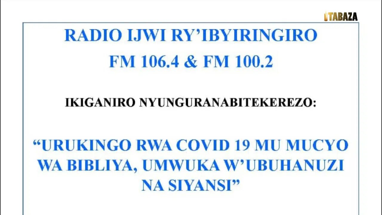 Urukingo rwa COVID-19 mu Mucyo wa Bibiliya, Umwuka w'Ubuhanuzi na Siyansi