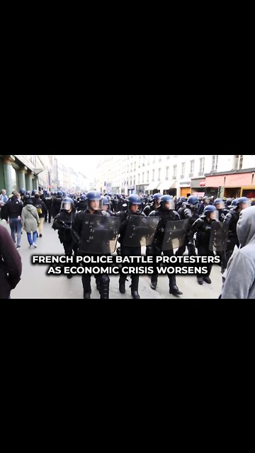 French police battle protesters as economic crisis worsens