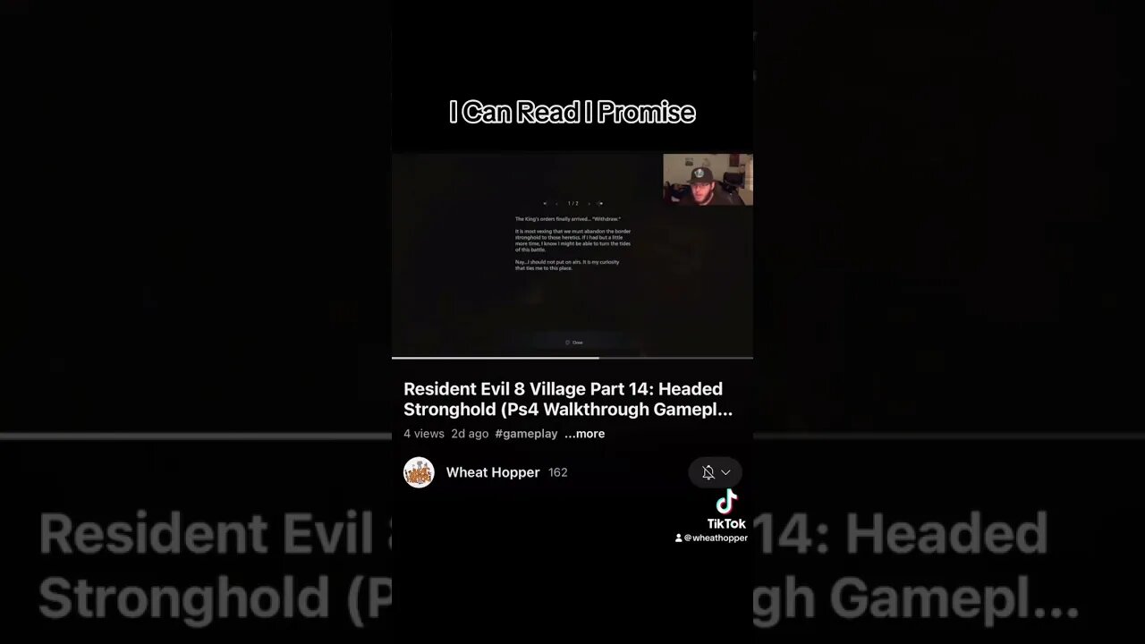 #gaming #letsplay #tiktok #comedy #residentevilvillage #re8 #residentevil #reading