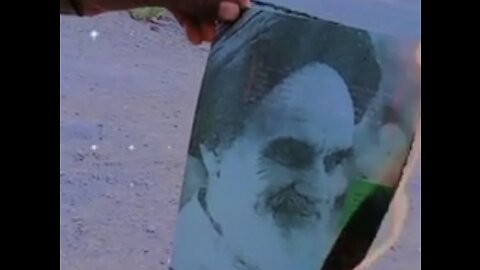 Iranians Burning Picture Of Khomeini and Chant Death To Khamenei