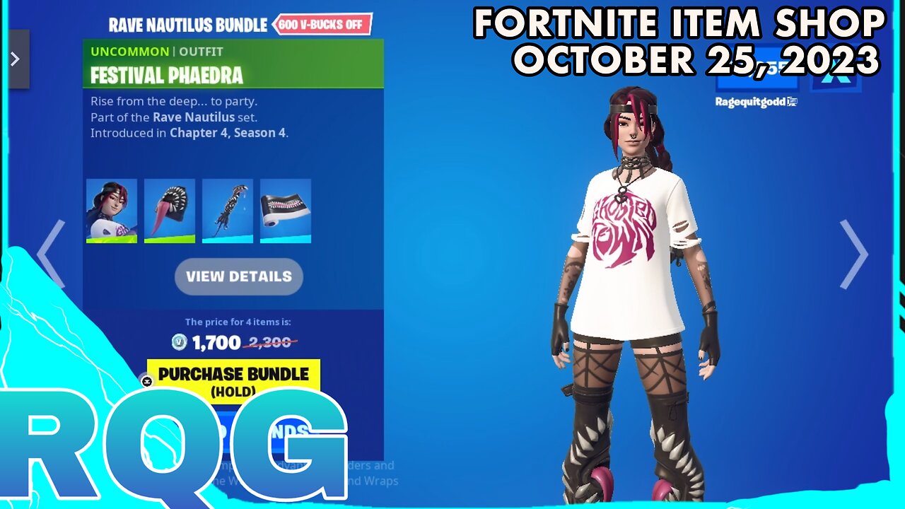 “NEW” FESTIVAL PHAEDRA IS HERE! FORTNITE ITEM SHOP (October 25, 2023)