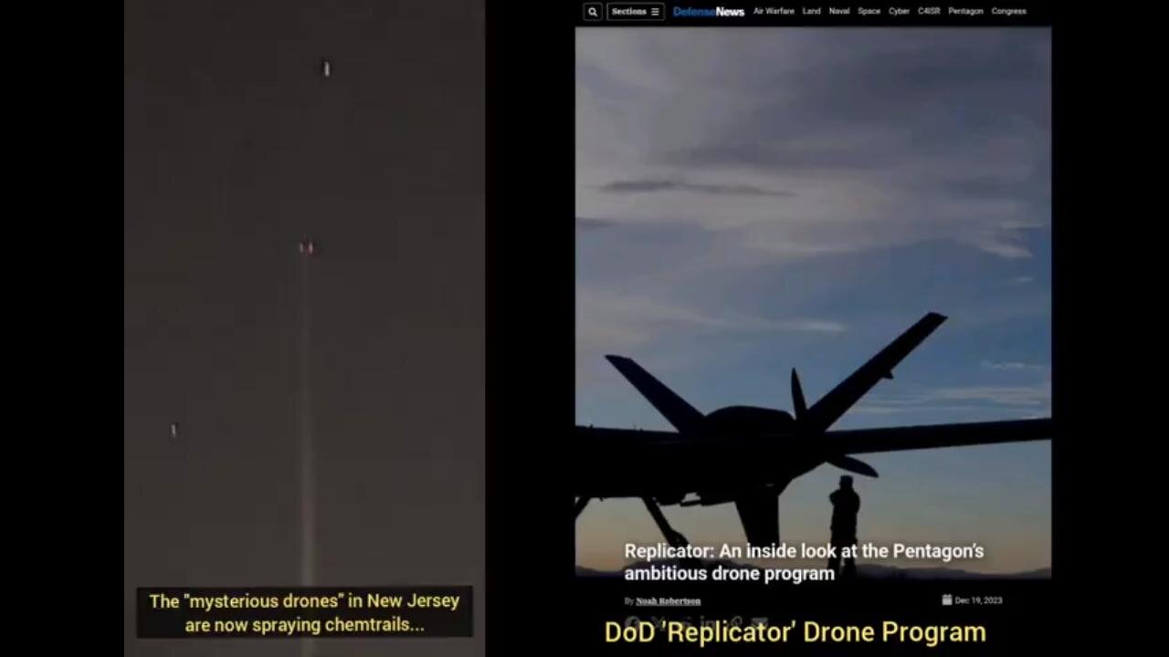 "Mysterious Drones" in NJ now spraying chemtrails: DoD 'Replicator' Drone Program