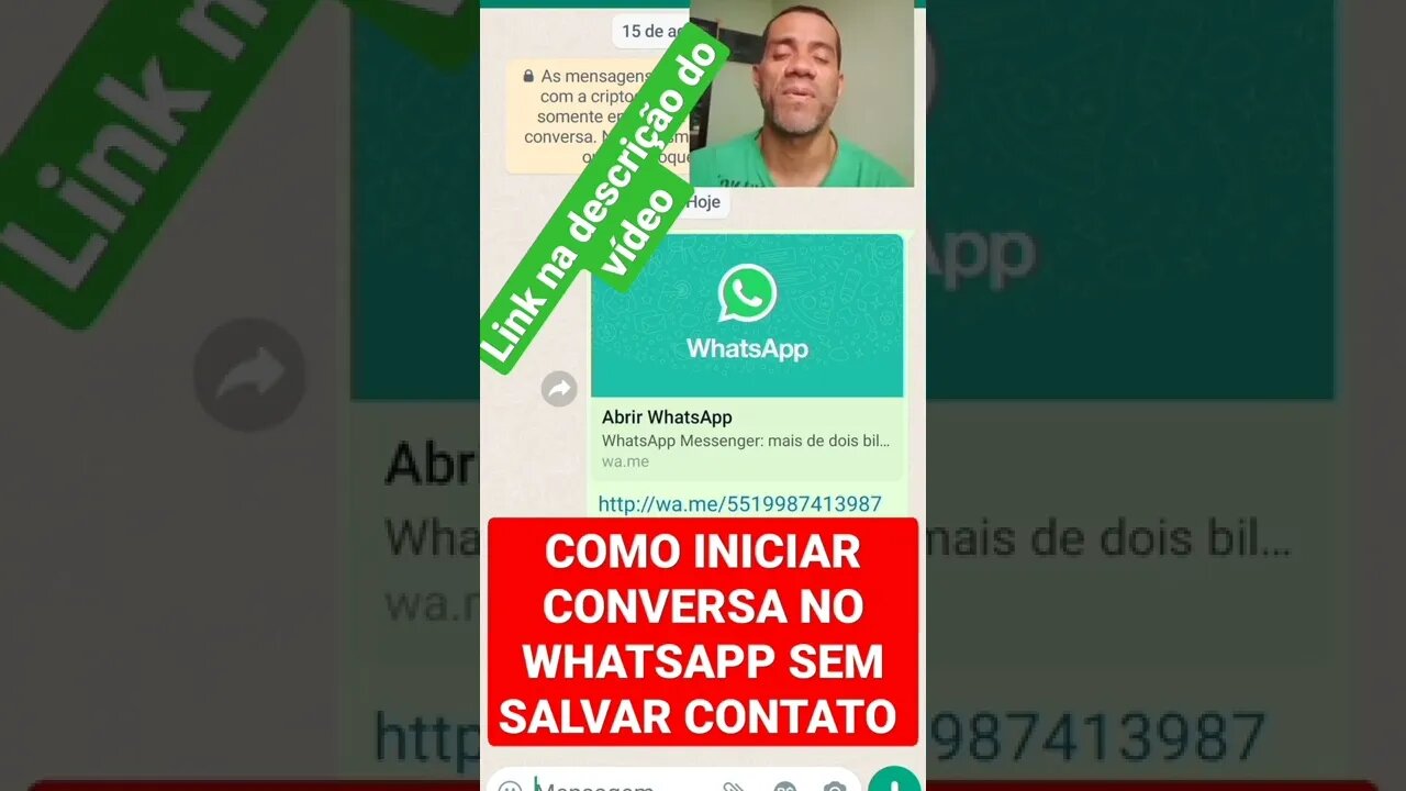 COMO INCIAR UMA CONVERSA NO WHATSAPP SEM PRECISAR SALVAR O CONTATO