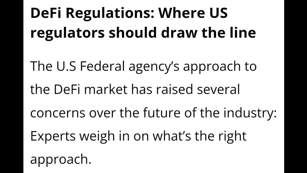 DeFi Regulations: Where US Regulators Should Draw The Line #cryptomash #defi #viral #trending