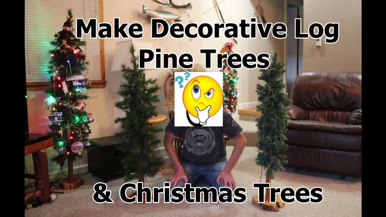 Easily make cool log pine trees & Christmas trees.