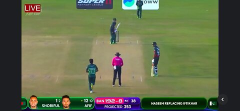 Naseem shah with a wicket