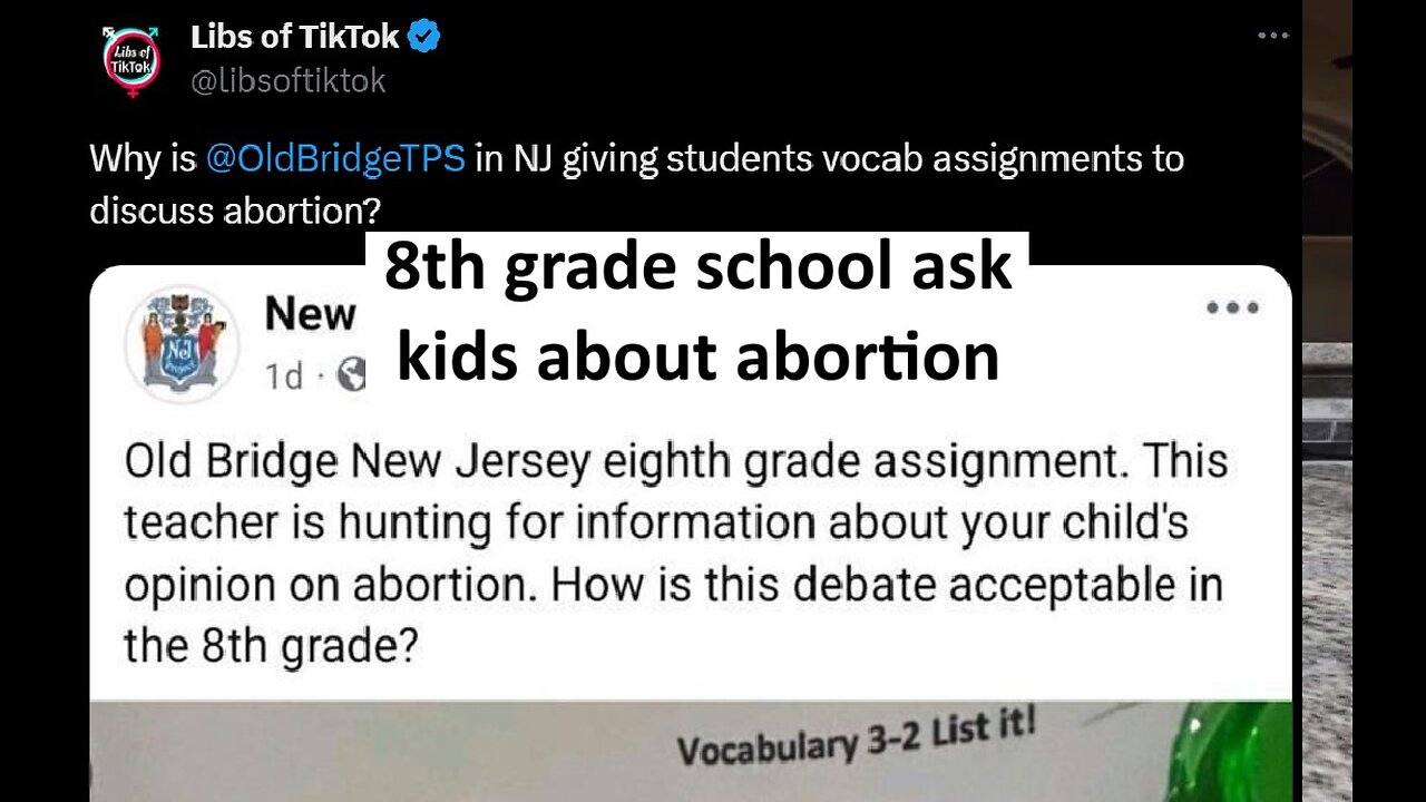 8th grade students homework ask about abortion, homeschool your kids